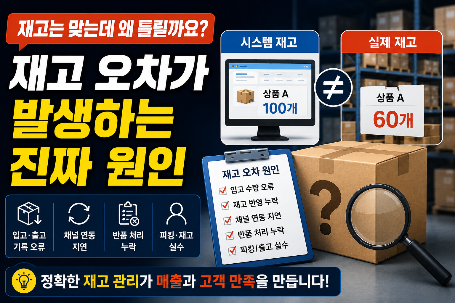 재고는 맞는데 왜 틀릴까요? 재고 오차가 발생하는 진짜 원인