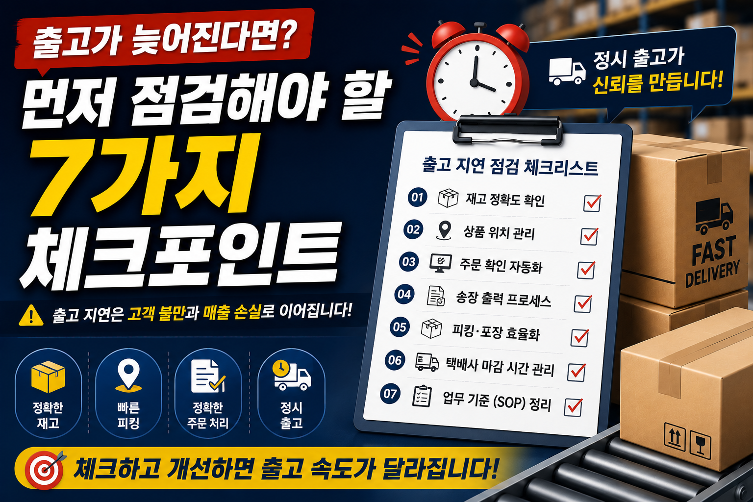 출고가 자꾸 늦어진다면? 판매자가 먼저 점검해야 할 7가지
