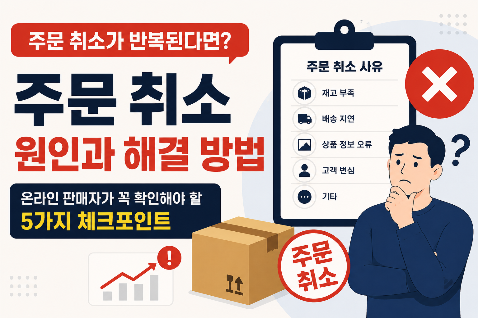 주문 취소 원인은 무엇일까? 온라인 판매자가 꼭 알아야 할 해결 방법