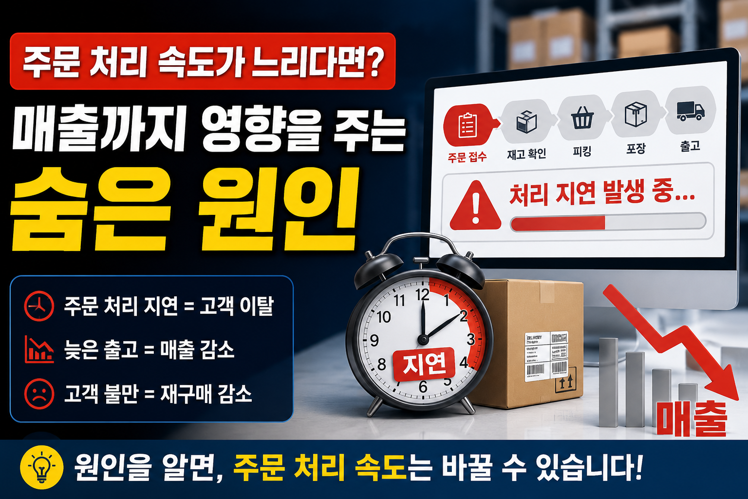 주문 처리 속도가 느리다면? 매출이 줄어드는 진짜 이유 1가지