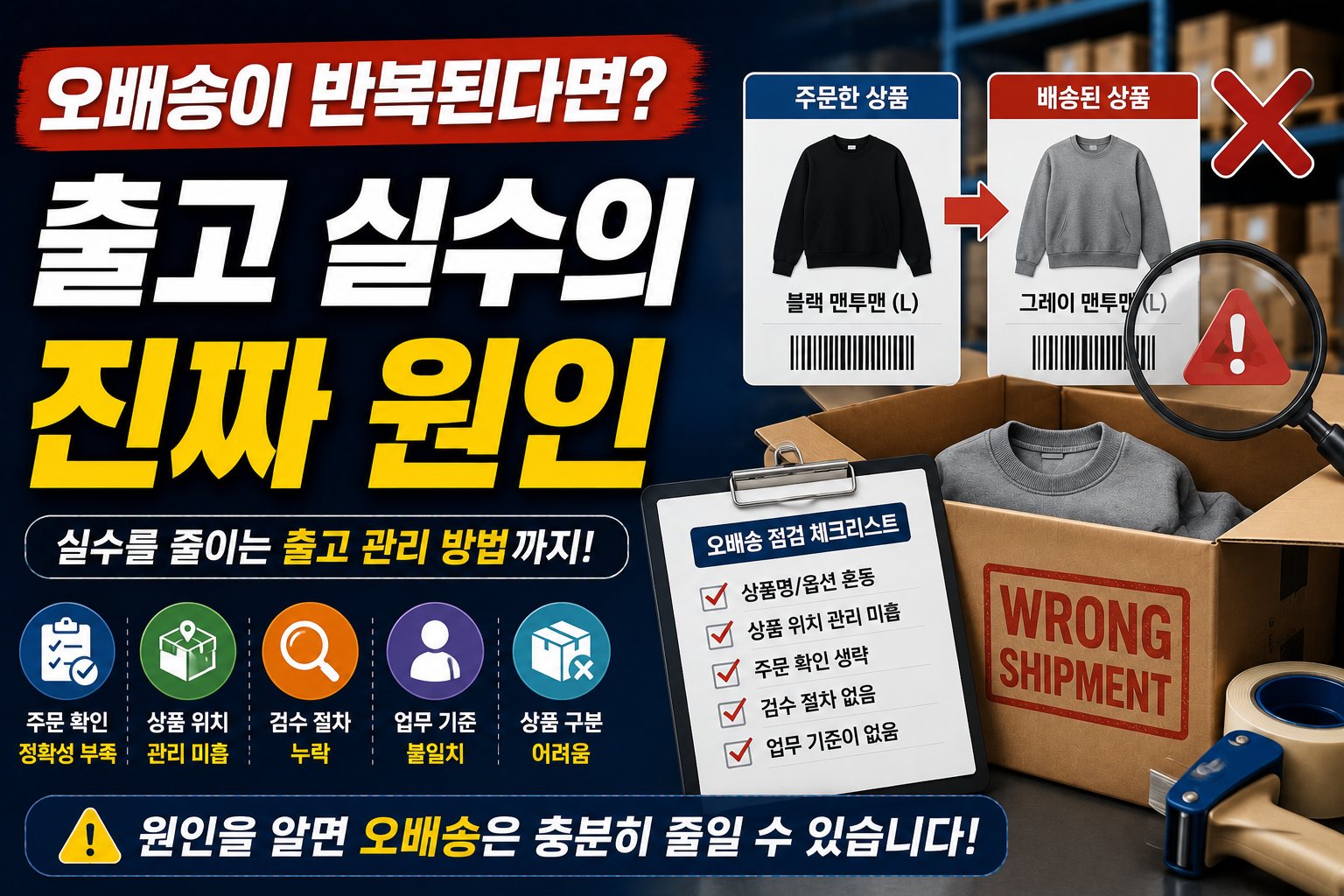 오배송이 반복된다면? 대부분 놓치는 출고 실수의 원인