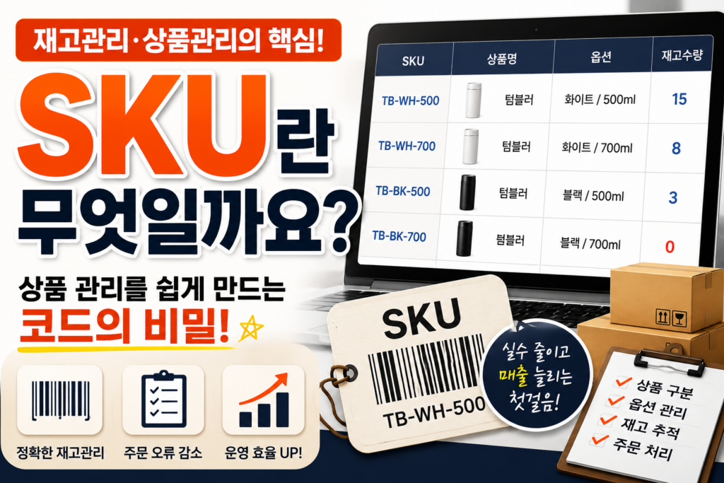 SKU란 무엇일까요? 상품 관리가 쉬워지는 코드의 비밀 SKU란 무엇일까요? 상품 관리가 쉬워지는 코드의 비밀