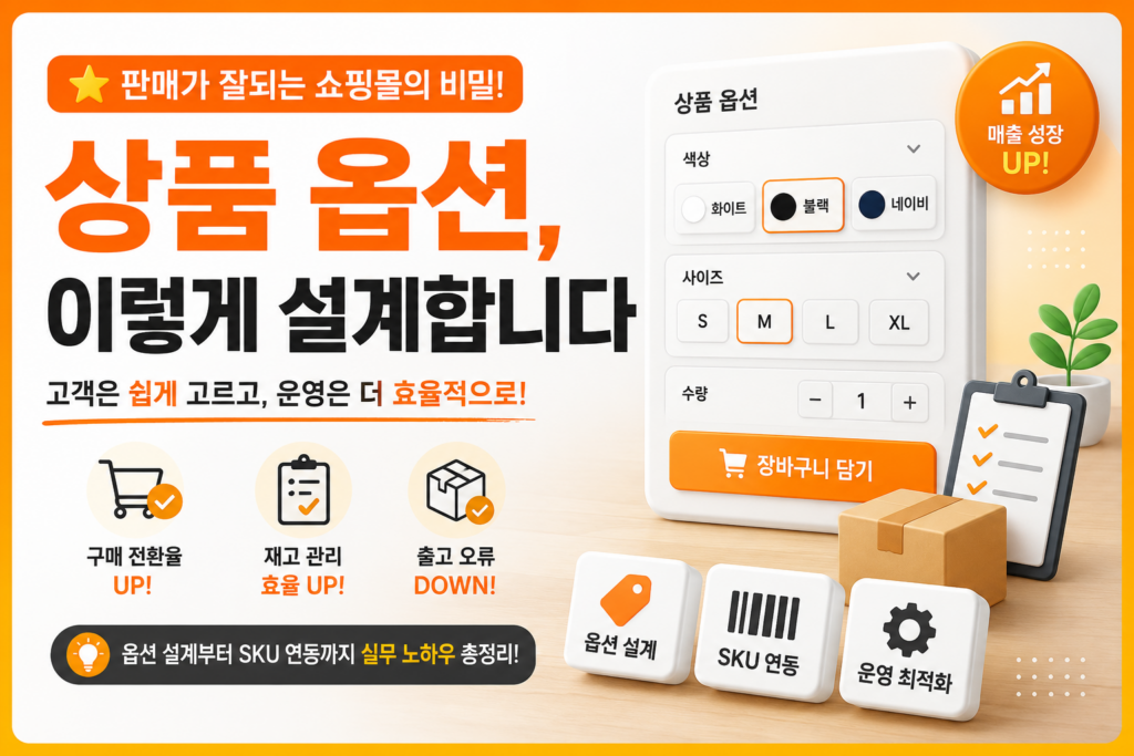 상품 옵션, 판매가 잘되는 쇼핑몰은 이렇게 설계합니다 상품 옵션, 판매가 잘되는 쇼핑몰은 이렇게 설계합니다