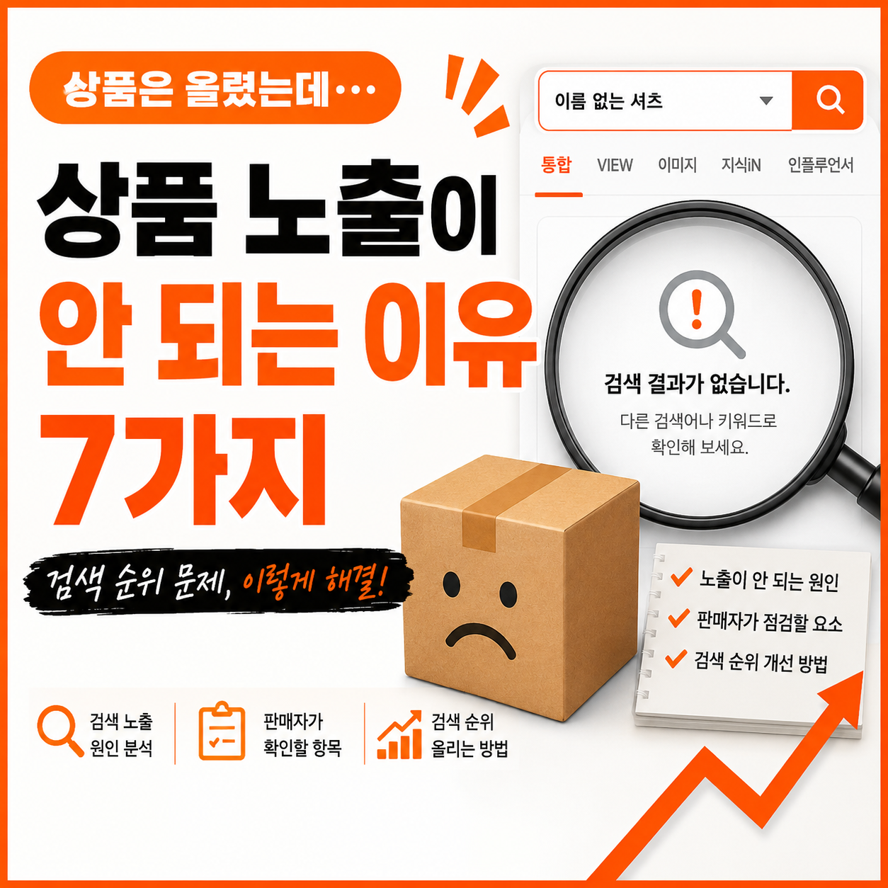 상품 노출이 안 되는 이유 7가지 온라인 판매자가 확인해야 할 검색 순위 문제