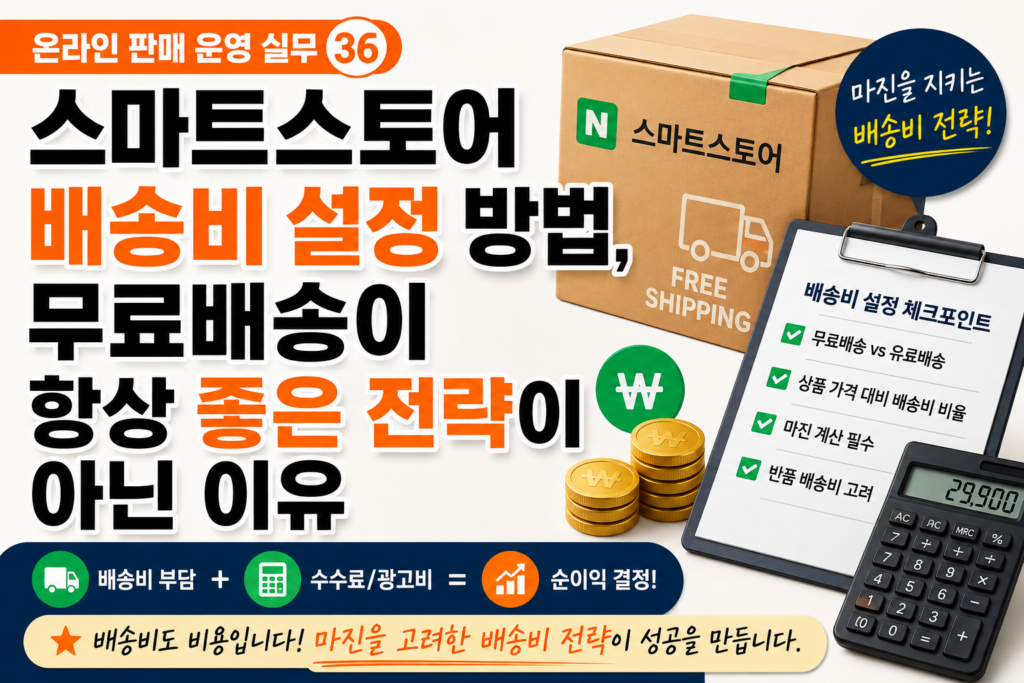 스마트스토어 배송비 설정 방법 무료배송이 항상 좋은 전략이 아닌 이유 스마트스토어 배송비 설정 방법 무료배송이 항상 좋은 전략이 아닌 이유
