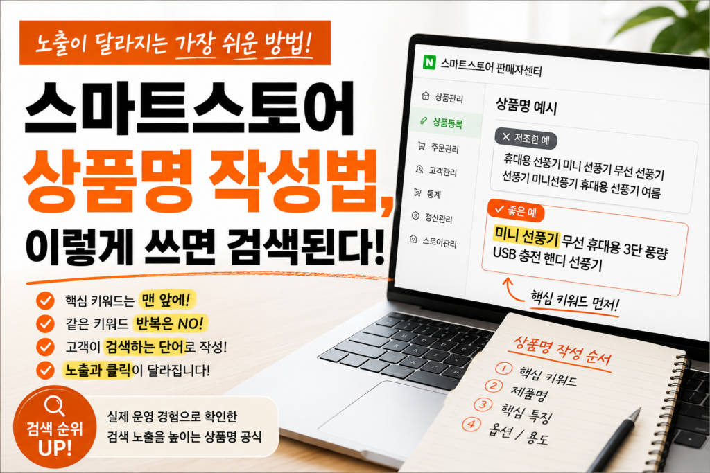 스마트스토어 상품명 작성법, 검색 노출을 높이는 가장 쉬운 방법 스마트스토어 상품명 작성법, 검색 노출을 높이는 가장 쉬운 방법